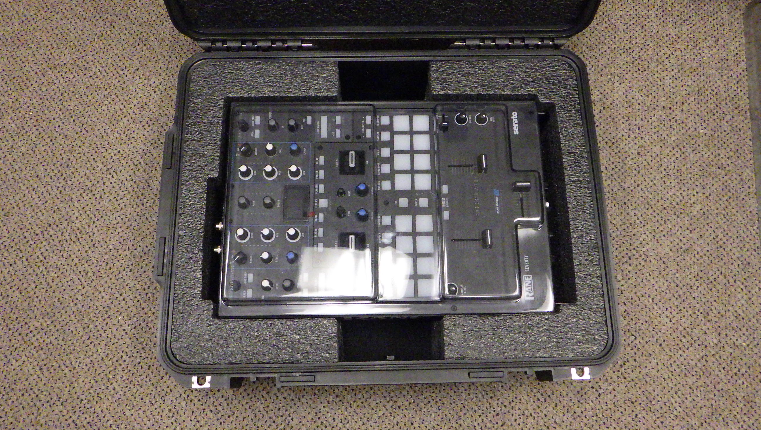 Print # 9608 - SKB 3i-2015-7 Retrofitted for Rane Seventy 2-Channel Battle DJ Mixer By Nelson Case Corp